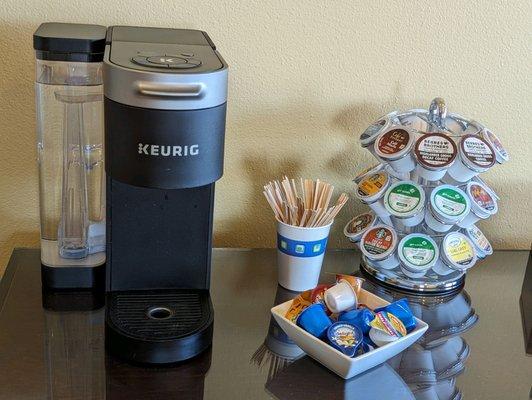 Coffee station in the lobby of our Fond du Lac Real Estate Office.