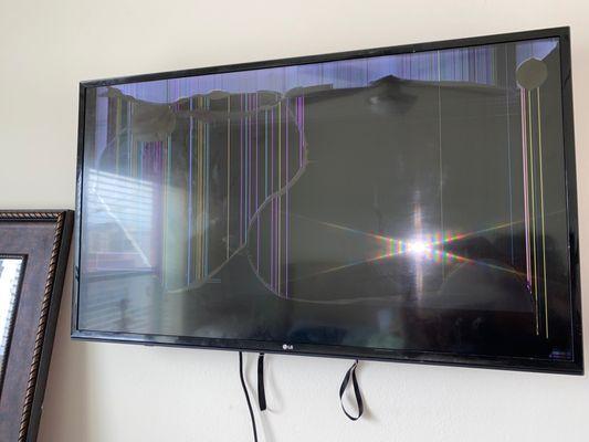 They broke my tv FUCK THIS PLACE