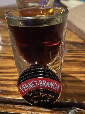 Shot of Fernet