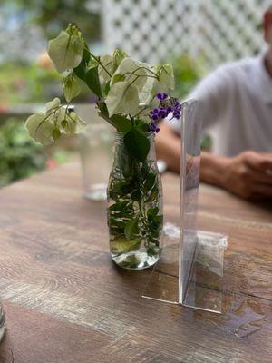 Flower Glass on table