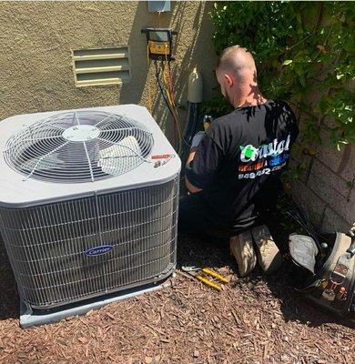 A standard AC tune up in progress.