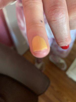 A day later and a gel manicure rips off? Are you kidding?