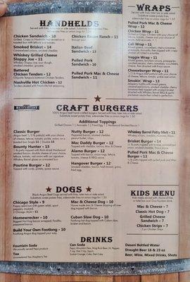 Menu side 2