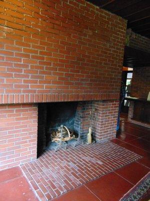 Living room fireplace