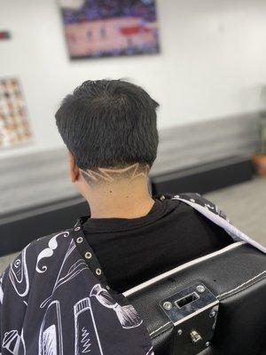 Haircut with design