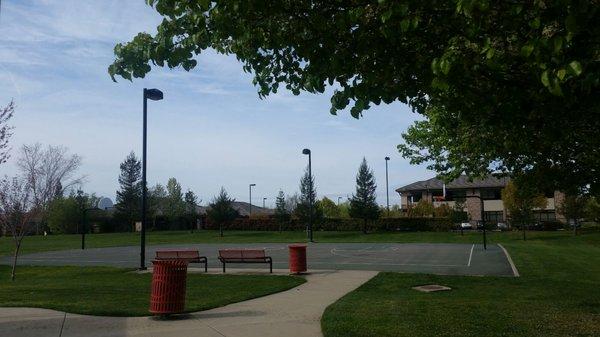 Lighted full court basketball