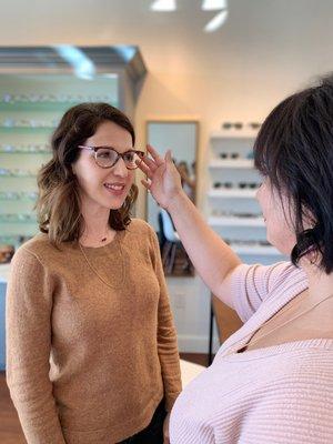 All eyewear is customized to fit your unique face shape