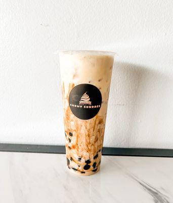 Okinawa Milk Tea with Boba