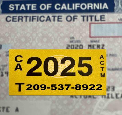 DMV title transfers and DMV registration renewals processed here. Walk out with your tags instantly.