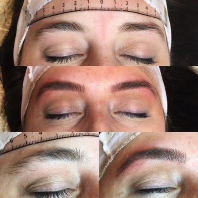 My before and after!!! I love my brows!!!