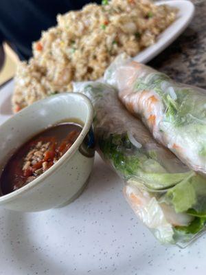 Goi Cuon (Fresh Spring Roll)  Fried rice