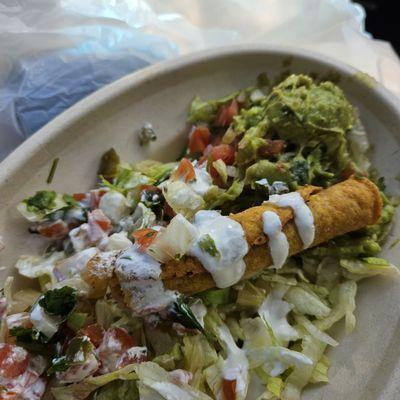 3 chicken taquitos $4.99, add guacamole for 99 cents at Carl's Jr/Green Burrito