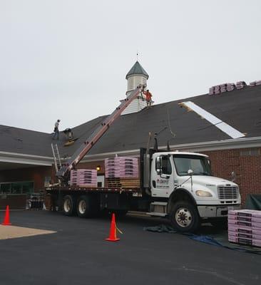 Installing Shingle Roof in Columbia, MO. https://comoexteriors.com/roofing