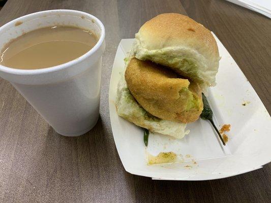 Vada Pav and Masala Tea