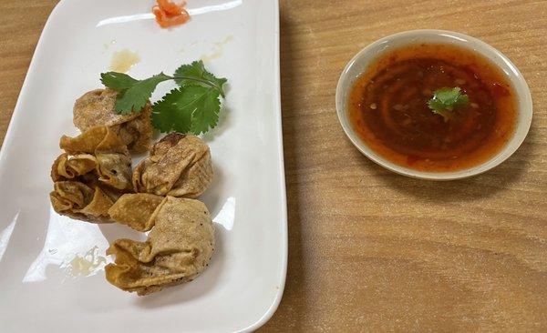 Homemade fried dumplings... everyone grabbed one which I don't have much leftovers for picture