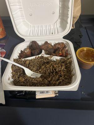 Griot black Mushroom Rice (riz djon-djon)