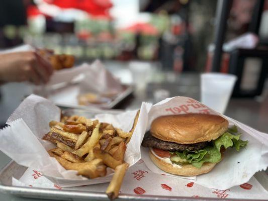 Classic Burger with fries