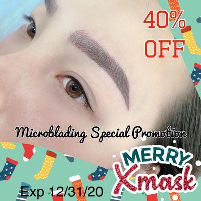 Microshading brows and eyeliner