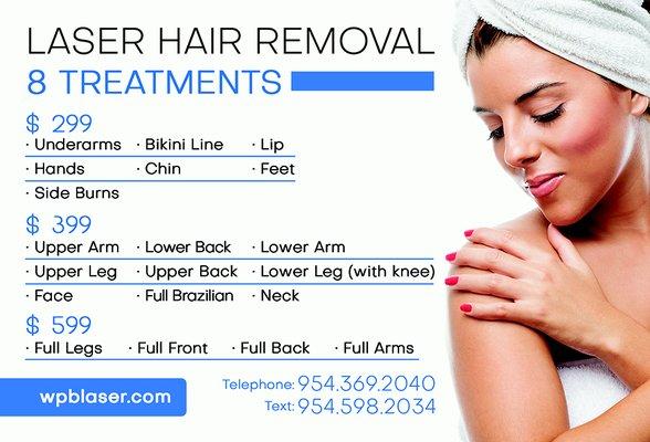 Affordable Laser Hair Removal Services for all part of your body.