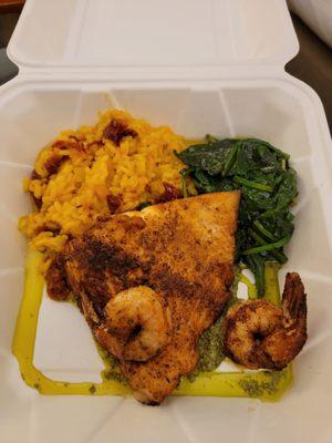 Blackened salmon and shrimp (Jan 2023)