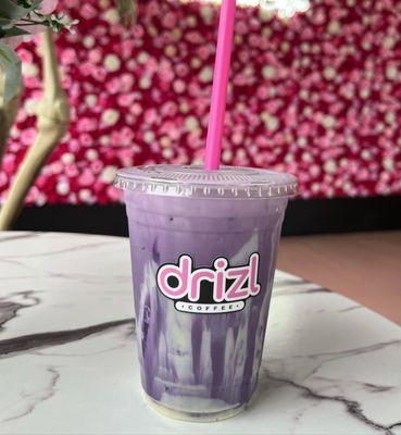 Ube iced latte