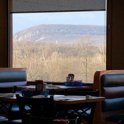 View from the dining room - we  ate here after hiking Mount Tammany - I always love diners - breakfast all day - omelette was great!