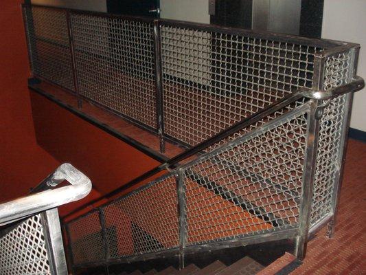 Bare Metal Woven Wire Mesh Railings