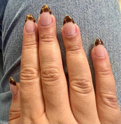 Tortoise french nail design! Aprex