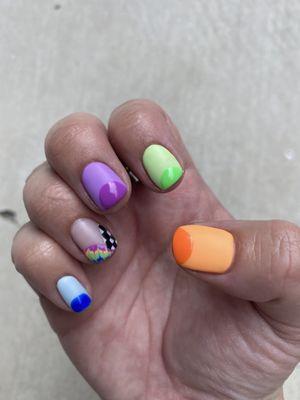 Gel manicure - combined 2 inspo photos into these beauties!