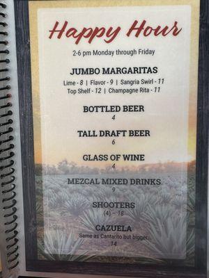 Happy Hour Monday- Friday 2-6!