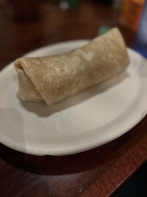 Bean and cheese burrito