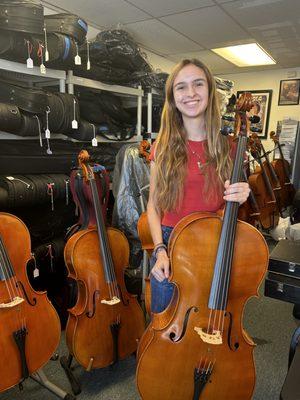 Talented player thrilled with a vintage cello from Barnesviolins!