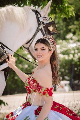 Our design shown here in a beautiful charro photoshoot in a rancho here in sacramento