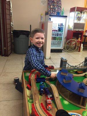 I have a happy boy with a great haircut.