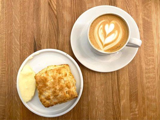 Amazing biscuit and a cappuccino