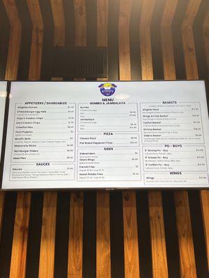 Food menu.  They let you try everything out.  Food is absolutely amazing!!