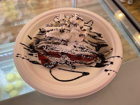 Chocolate Strawberry Crepe