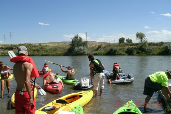 Kayaking and river tubing at Platte River Campground