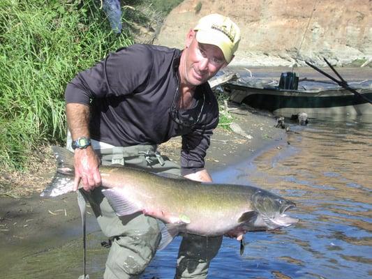 Client  with King Salmon on Lower Sacramento River