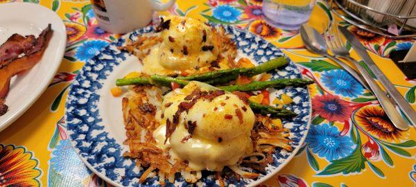 Special: crab eggs benedict and jalpeno bacon