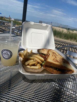 Truffle BLT, fries, ginger lemonade, bliss.