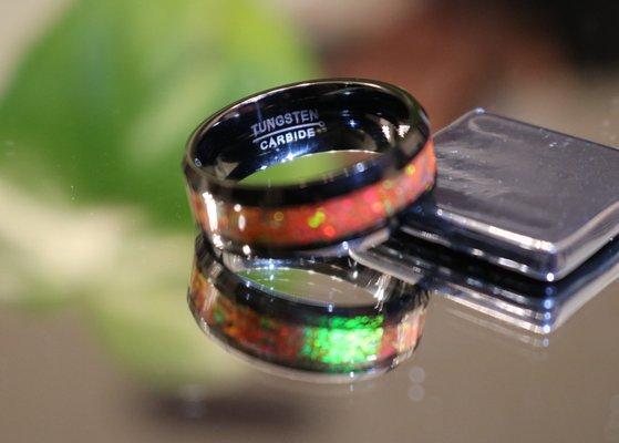 Tungsten Carbide ring from Time after Time in Brea Mall.