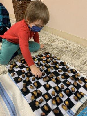 Counting acorns from 1-100