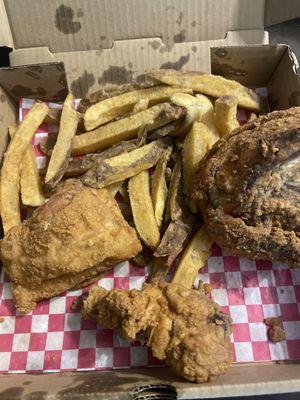 Fried Chicken & Potato Logs