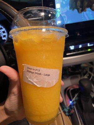 Large Mango Slush (now as bunny tea)