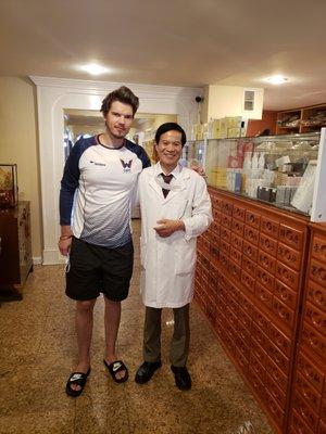 Ilya Samsonov, Ice Hockey Player (#30, Goalie, Washington Capitals) came to see Dr. Kim in July 2020