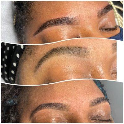 Brow wax with fill in