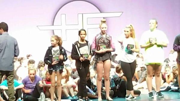 Giselle accepting overall high score, judges choice and 1st place platinum.!