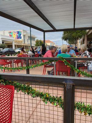 Nice outdoor seating. Pet friendly