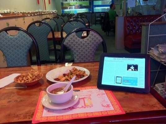 Lunch with iPad